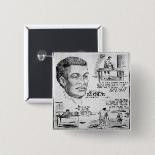 Benjamin Banneker: Black Scientist & Revolutionary 15 Cm Square Badge