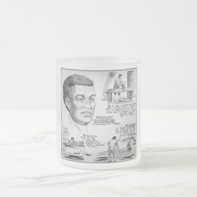 Benjamin Banneker: Black Scientist & Revolutionary Frosted Glass Coffee Mug (Center)
