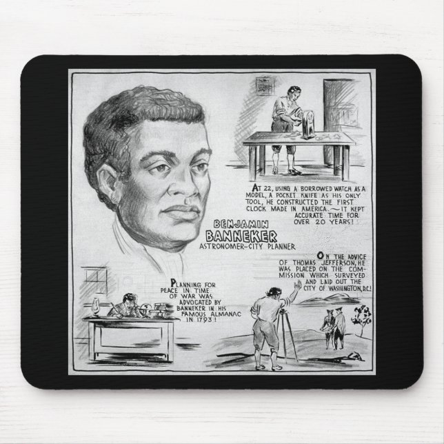 Benjamin Banneker: Black Scientist & Revolutionary Mouse Mat (Front)