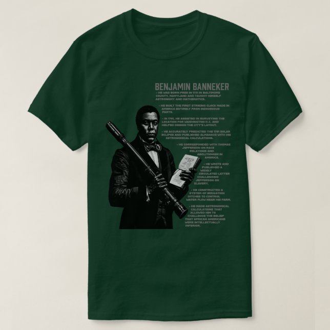 Benjamin Banneker Facts T-Shirt (Design Front)