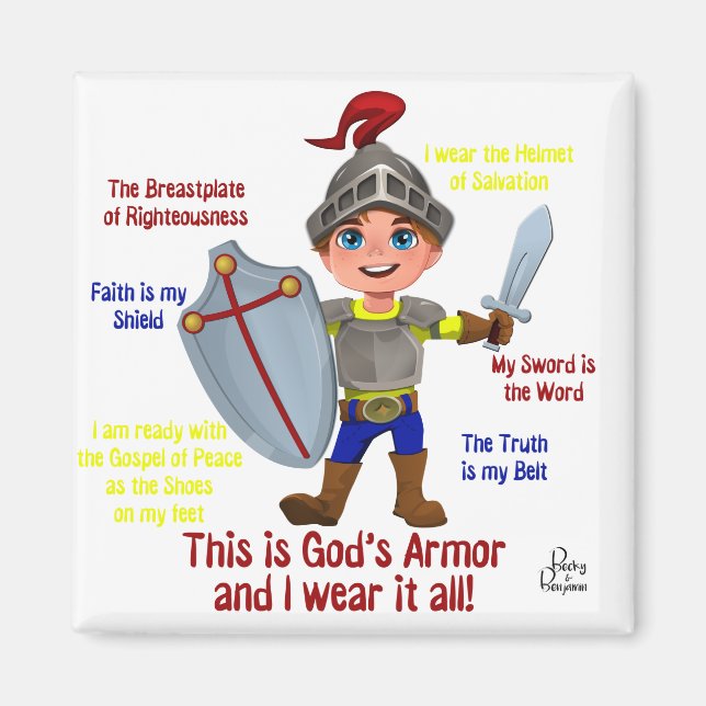 Benjamin be Brave - Armour of God2 Magnet (Front)