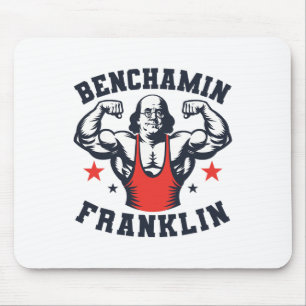 Benjamin Benchamin Franklin Bench Press Bodybuildi Mouse Mat