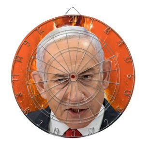 Benjamin "Bibi" Netanyahu Prime Minister of Israel Dartboard