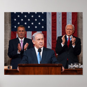 Benjamin (Bibi) Netanyahu Speaks Before Congress Poster