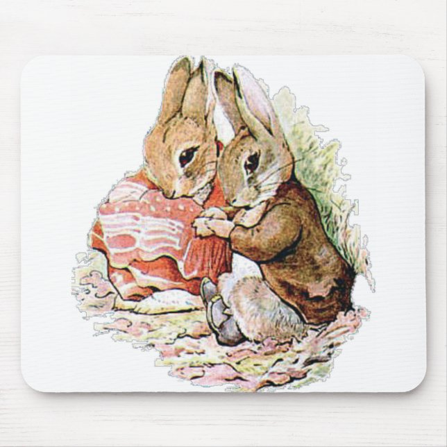 Benjamin Bunny and Peter Rabbit plan their raid Mouse Mat (Front)