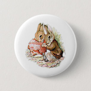 Benjamin Bunny stumbled upon Peter Rabbit 6 Cm Round Badge