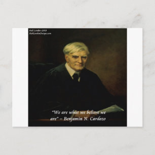 Benjamin Cardozo "Who We Are" Quote Postcard
