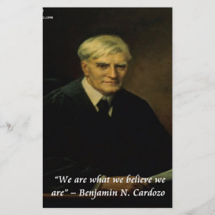 Benjamin Cardozo "Who We Are" Quote Stationery