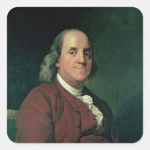 Benjamin Franklin, 1782 Square Sticker