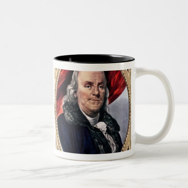Benjamin Franklin  1847 Two-Tone Coffee Mug (Right)