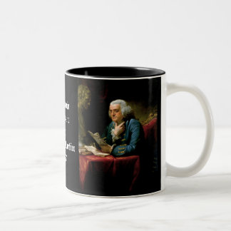 Benjamin Franklin - 1967 Painting by David Martin Two-Tone Coffee Mug