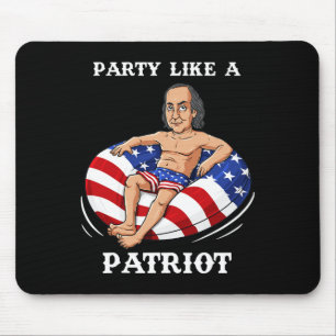 Benjamin Franklin 4th Of July USA Patriot Fun Mouse Mat