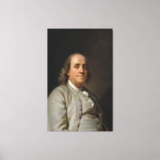 BENJAMIN FRANKLIN by Joseph Siffred Duplessis Canvas Print