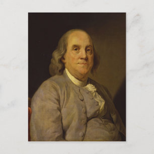 Benjamin Franklin by Joseph-Siffred Duplessis Postcard