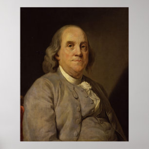 BENJAMIN FRANKLIN by Joseph-Siffred Duplessis Poster