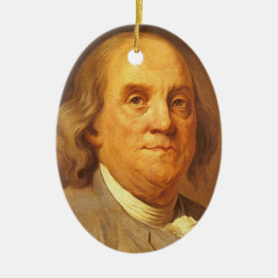 Benjamin Franklin Ceramic Tree Decoration
