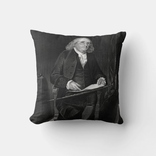 Benjamin Franklin Cushion (Front)
