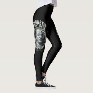 Benjamin Franklin hand drawn design Leggings