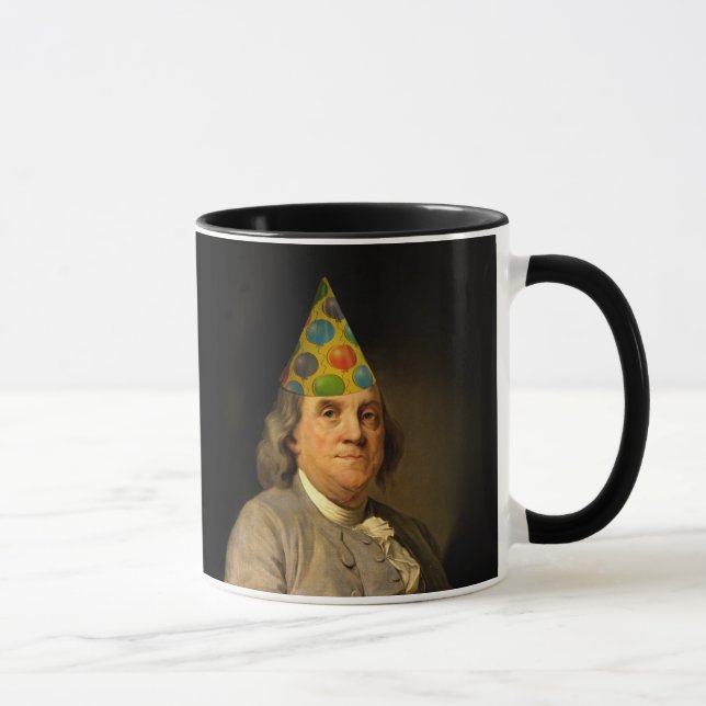 Benjamin Franklin Happy Birthday Mug (Right)