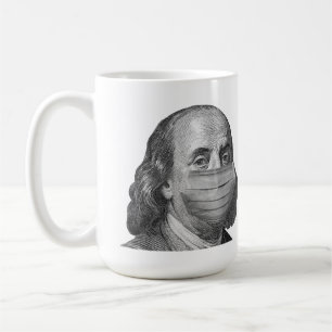 Benjamin Franklin in mask Coffee Mug