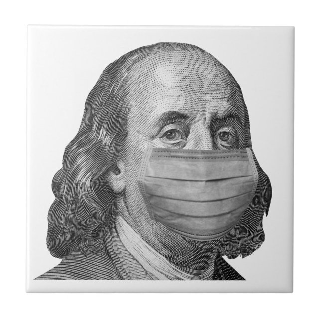 Benjamin Franklin in mask Tile (Front)