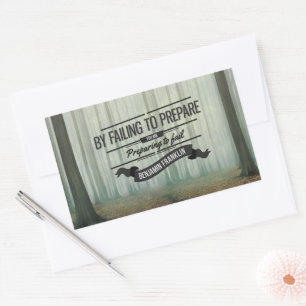 Benjamin Franklin Inspirational Quote "Prepare" Rectangular Sticker