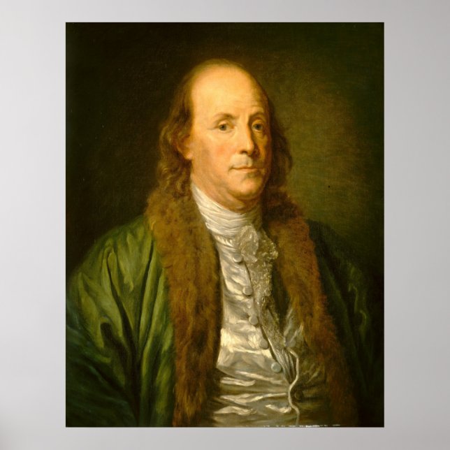 Benjamin Franklin - Jean-Baptiste Greuze Fine Art Poster (Front)
