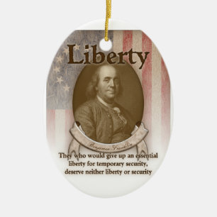 Benjamin Franklin – Liberty Ceramic Tree Decoration