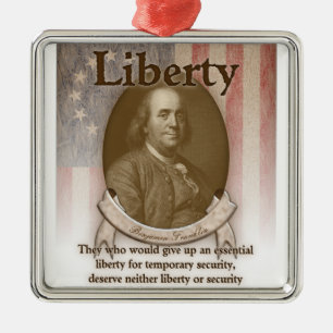 Benjamin Franklin – Liberty Metal Tree Decoration