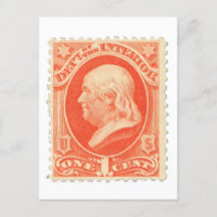 Benjamin Franklin One Cent US Postage Stamp