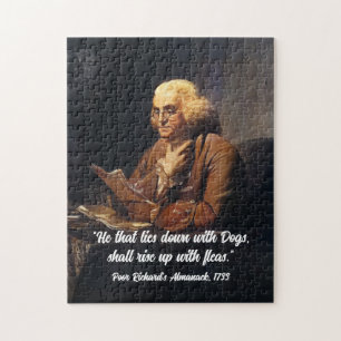 Benjamin Franklin Quote - Customize Jigsaw Puzzle