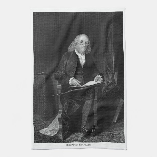 Benjamin Franklin Tea Towel (Vertical)