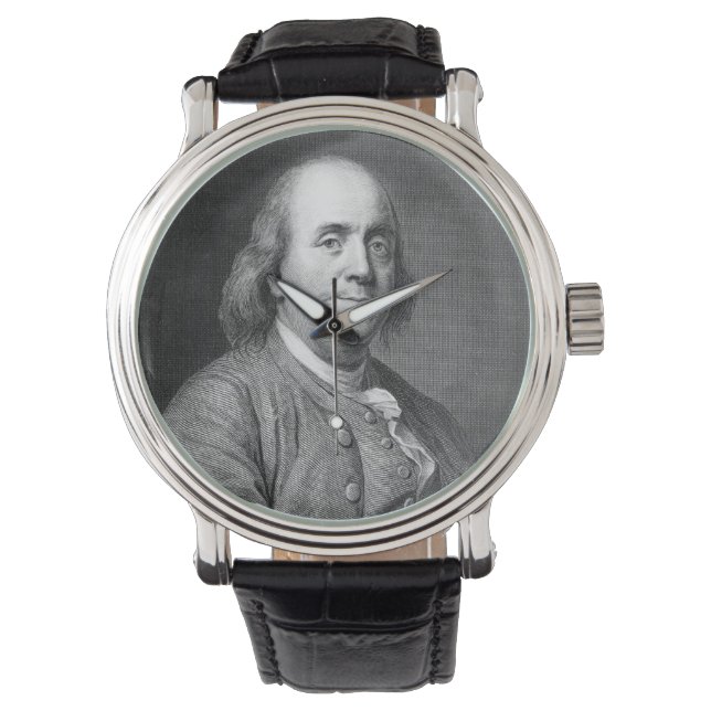 Benjamin Franklin usa president history portrait f Watch (Front)