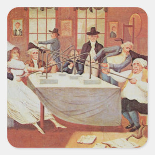 Benjamin Franklin's experiments with electricity Square Sticker