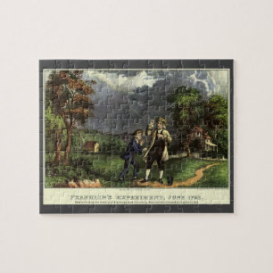 Benjamin Franklin's Kite and Lightning Experiment Jigsaw Puzzle