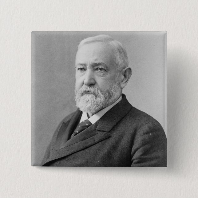 Benjamin Harrison 15 Cm Square Badge (Front)