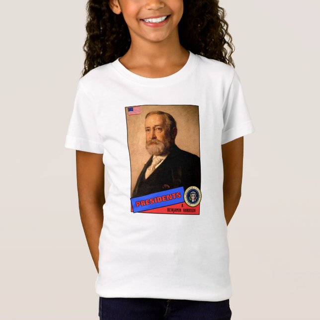Benjamin Harrison Baseball Card T-Shirt (Front)