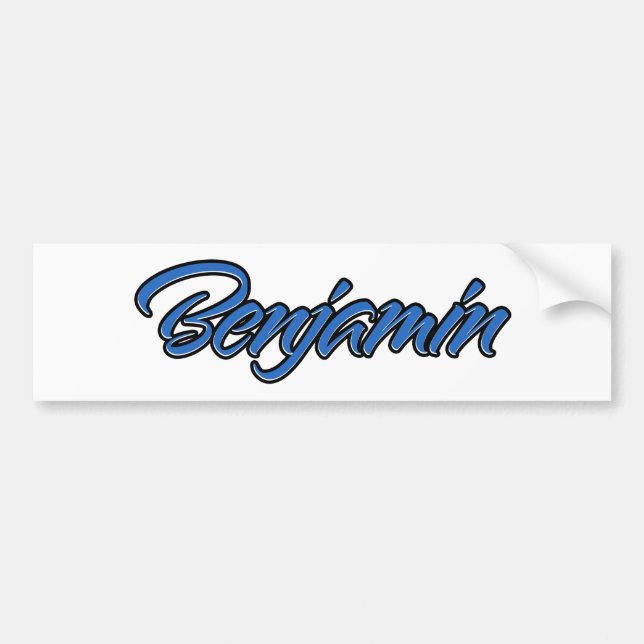 Benjamin Name blue Aufkleber Sticker Autoaufkleber (Front)