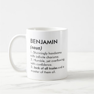 Benjamin name, Editable name, Custom name Coffee Mug