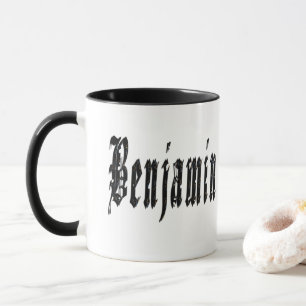 Benjamin, Name, Logo, Black Combo Coffee Mug. Mug
