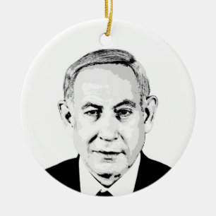 Benjamin Netanyahu Ceramic Tree Decoration