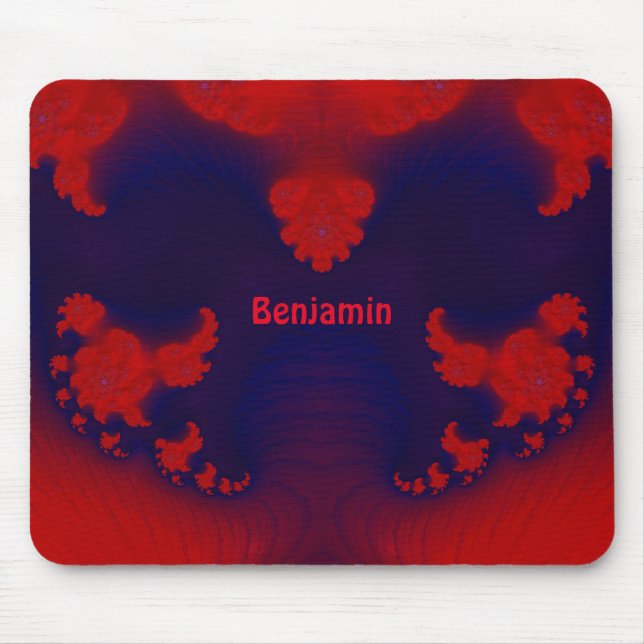 BENJAMIN ~ Red and Blue  Mouse Mat (Front)