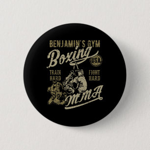 Benjamin's Gym Boxing Mma Retro Design For The Nam 6 Cm Round Badge