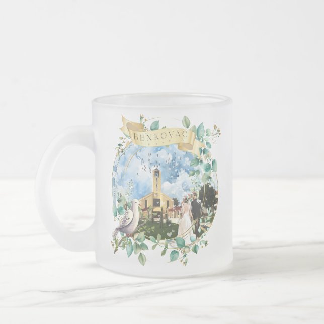 Benkovac Frosted Glass Coffee Mug (Left)
