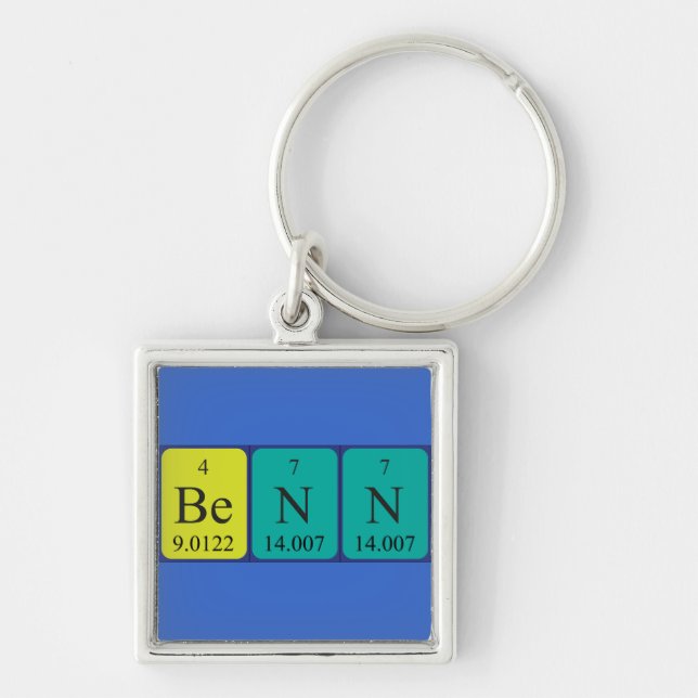 Benn periodic table name keyring (Front)