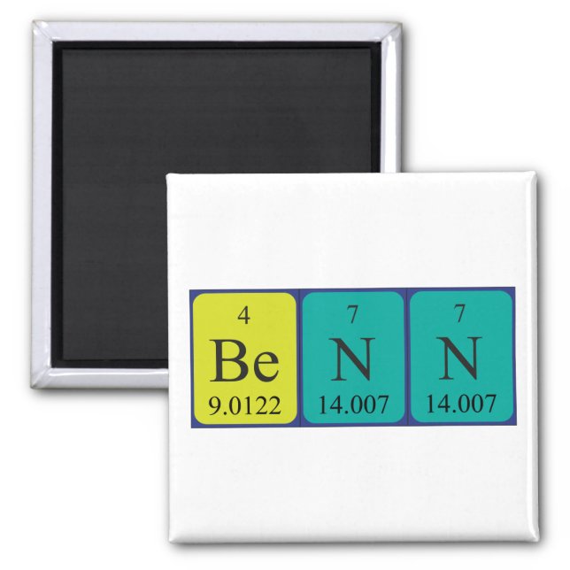 Benn periodic table name magnet (Front)