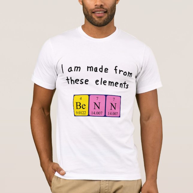 Benn periodic table name shirt (Front)