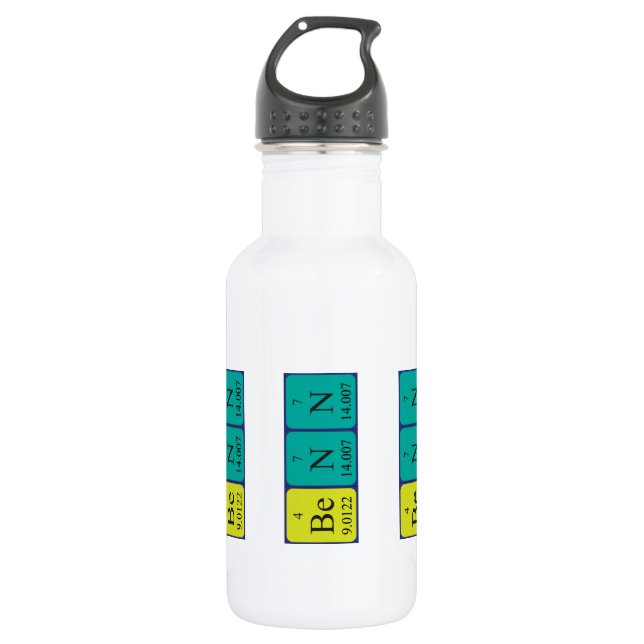 Benn periodic table name water bottle (Front)