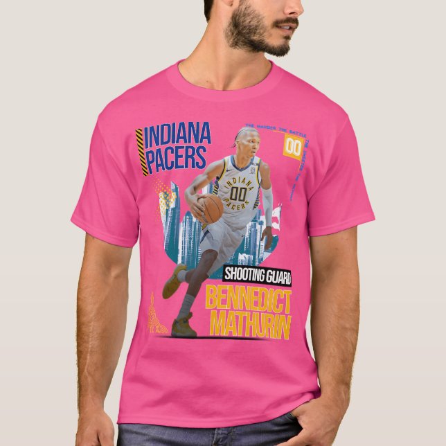 Bennedict Mathurin Basketball Art Pacers 2 T-Shirt (Front)