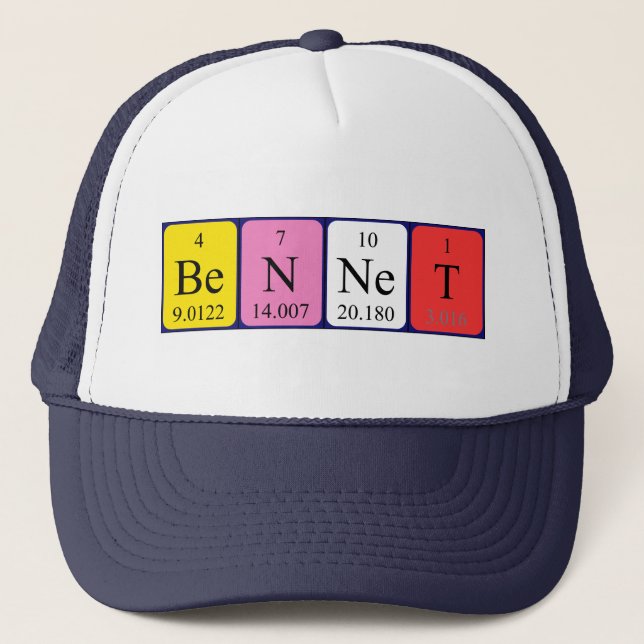 Bennet periodic table name hat (Front)